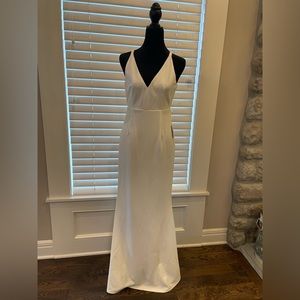 White formal dress. Never worn